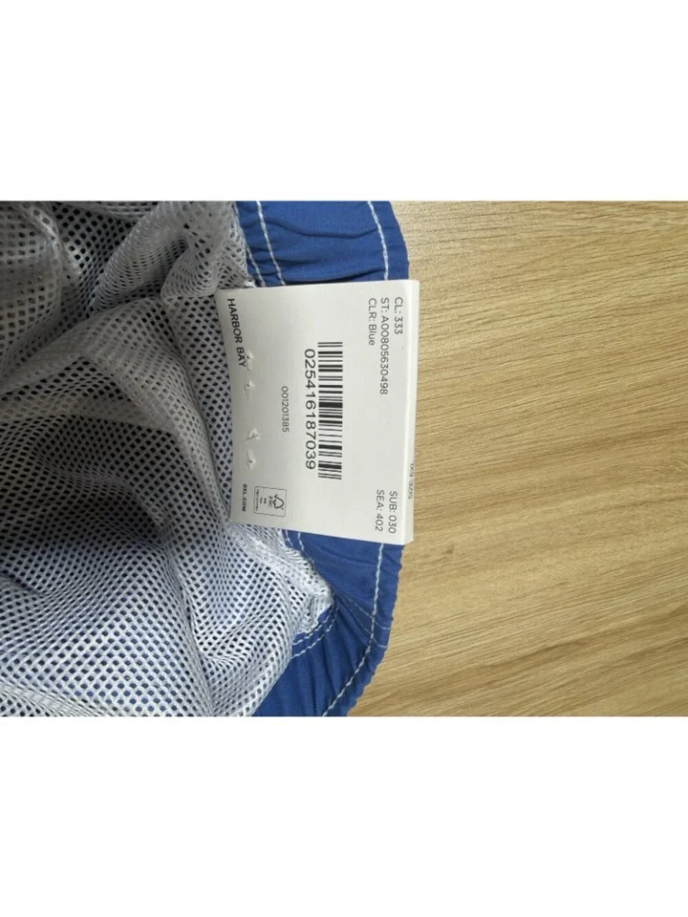 NWT Harbor Bay Swim Trunks Men’s Size 6XL Mesh Brief Liner Quick Dry Blue